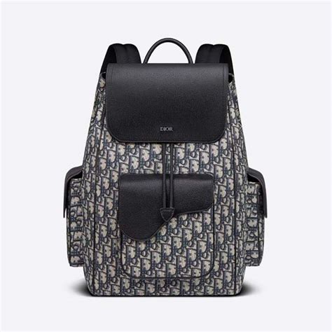 christian dior calfskin 2way backpack|CHRISTIAN DIOR Oblique Jacquard Grained Calfskin .